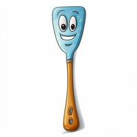 Spatula 2d cartoon illustraton on white background high qu photo