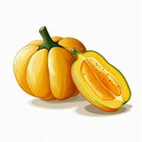 Squash 2d vector illustration cartoon in white background photo