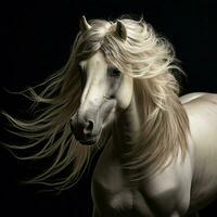 Stately equine breed with a flowing mane photo