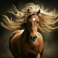 Stately equine breed with a flowing mane photo