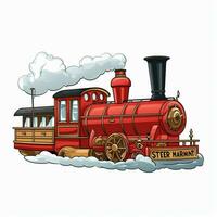 Steamer 2d cartoon illustraton on white background high qu photo