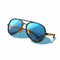 Sunglasses 2d cartoon illustraton on white background high photo