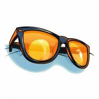 Gafas de sol 2d dibujos animados ilustracion en blanco antecedentes alto foto
