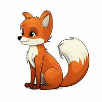 Tail 2d cartoon vector illustration on white background hi photo