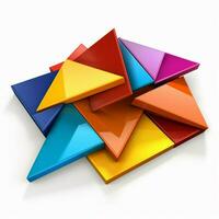 Tangrams 2d cartoon illustraton on white background high q photo