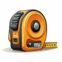 Tape measure 2d cartoon vector illustration on white backg photo