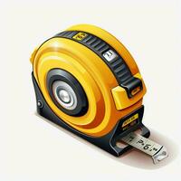 Tape measure 2d cartoon vector illustration on white backg photo