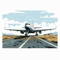 Tarmac 2d cartoon vector illustration on white background photo