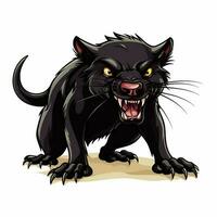 Tasmanian devil 2d cartoon vector illustration on white ba photo