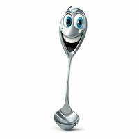 Teaspoon 2d cartoon illustraton on white background high q photo