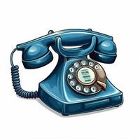 Telephone 2d cartoon vector illustration on white backgrou photo