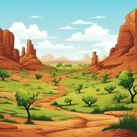 Territory 2d cartoon vector illustration on white backgrou photo