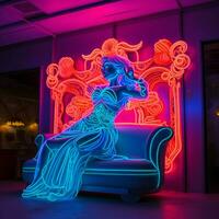 el Arte de neones brillante seducción foto