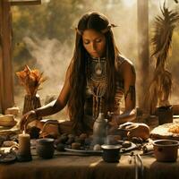 The sacred rituals of indigenous cultures preserving ancie photo