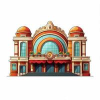 Theater 2d cartoon vector illustration on white background photo