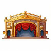 Theater 2d cartoon vector illustration on white background photo