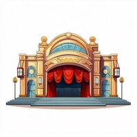 Theater 2d cartoon vector illustration on white background photo