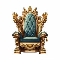 Throne 2d cartoon vector illustration on white background photo