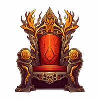 Throne 2d cartoon vector illustration on white background photo