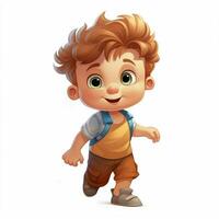 Toddler 2d cartoon vector illustration on white background photo