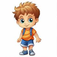 Toddler 2d cartoon vector illustration on white background photo