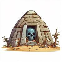 Tomb 2d cartoon vector illustration on white background hi photo
