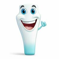 Toothpaste 2d cartoon vector illustration on white backgro photo