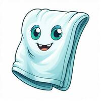 Towel 2d cartoon vector illustration on white background h photo