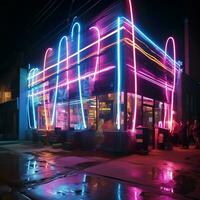 Transcendent beams of neon luminosity photo