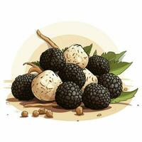 Truffles 2d vector illustration cartoon in white backgroun photo