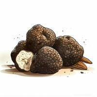 Truffles 2d vector illustration cartoon in white backgroun photo