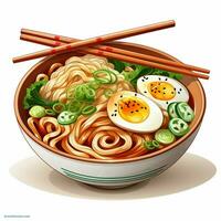 Udon 2d vector illustration cartoon in white background hi photo