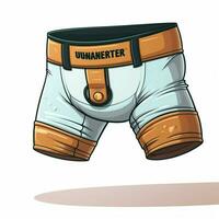 Underwear 2d cartoon vector illustration on white backgrou photo