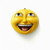 Upside-Down Face emoji on white background high quality 4k photo