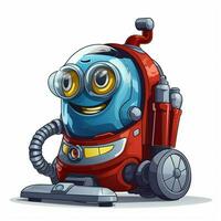 Vacuum 2d cartoon vector illustration on white background photo