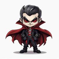 Vampire 2d cartoon illustraton on white background high qu photo