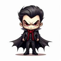 Vampire 2d cartoon illustraton on white background high qu photo