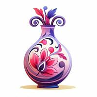 Vase 2d cartoon vector illustration on white background hi photo