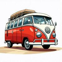 Vehicle 2d cartoon vector illustration on white background photo