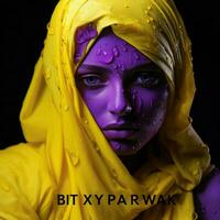 vibrant yellow vs dark purple high quality photo