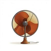 Wall fan 2d cartoon illustraton on white background high q photo