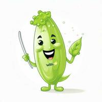 Wasabi 2d vector illustration cartoon in white background photo