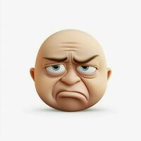 Weary Face emoji on white background high quality 4k hdr photo