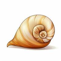 Whelk 2d vector illustration cartoon in white background h photo