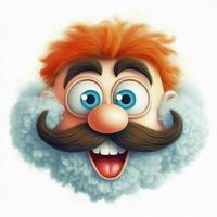 Wooly Willy 2d cartoon illustraton on white background hig photo