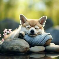 Zen-like pets perfecting the art of relaxation photo