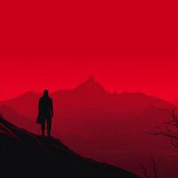 crimson Minimalist wallpaper high quality 4k hdr photo