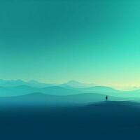 cyan Minimalist wallpaper high quality 4k hdr photo