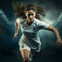 female soccer high quality 4k hdr photo