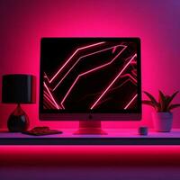 hot pink Minimalist wallpaper high quality 4k hdr photo